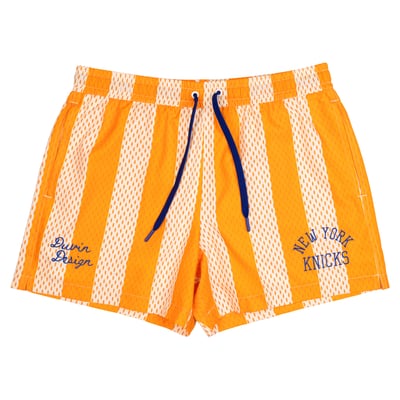 New York Knicks Duvin Designs Co. League Of Leisure Swim Trunks - Orange