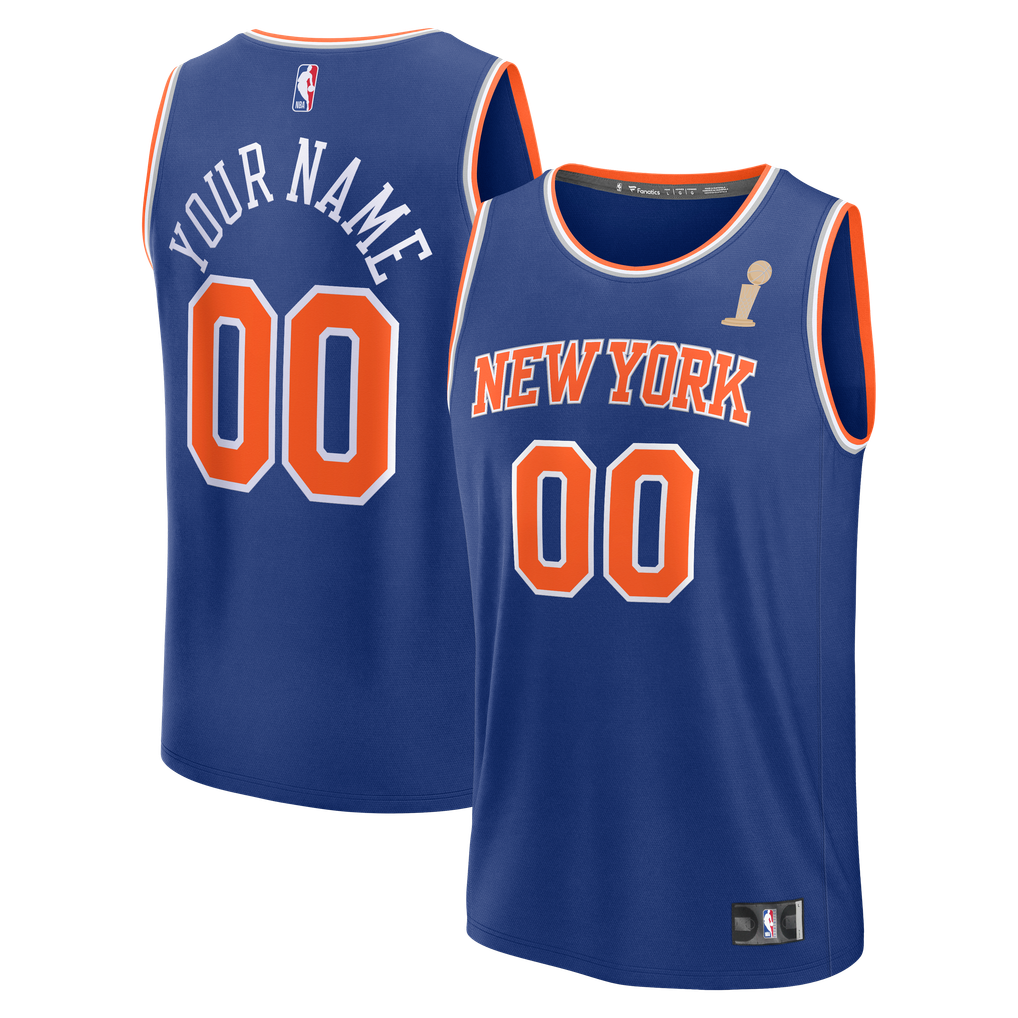 Men's New York Knicks Fanatics Blue 2026 NBA Finals Champions Fast ...