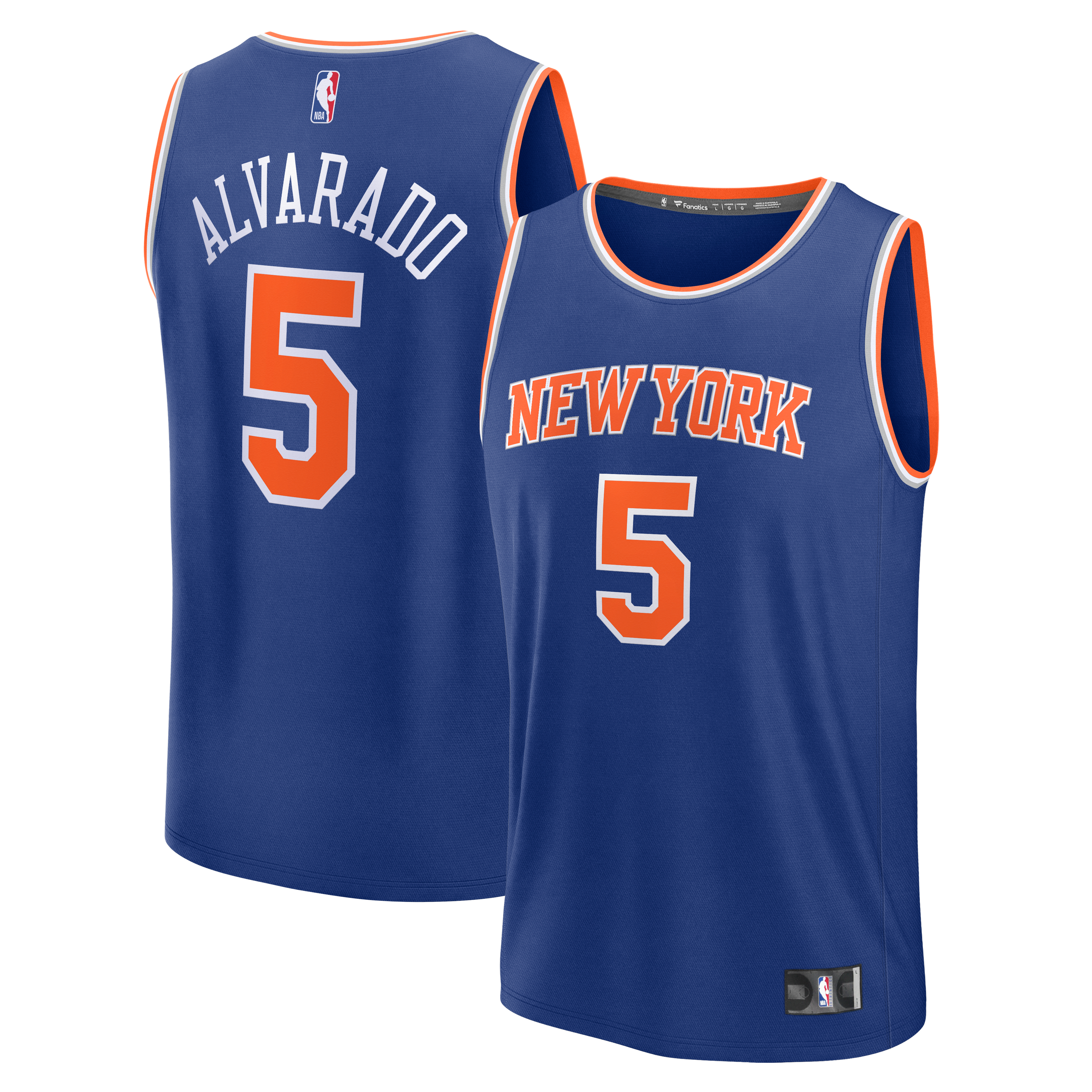 Jose Alvarado New York Knicks Fast Break Replica Jersey Blue Icon Edition