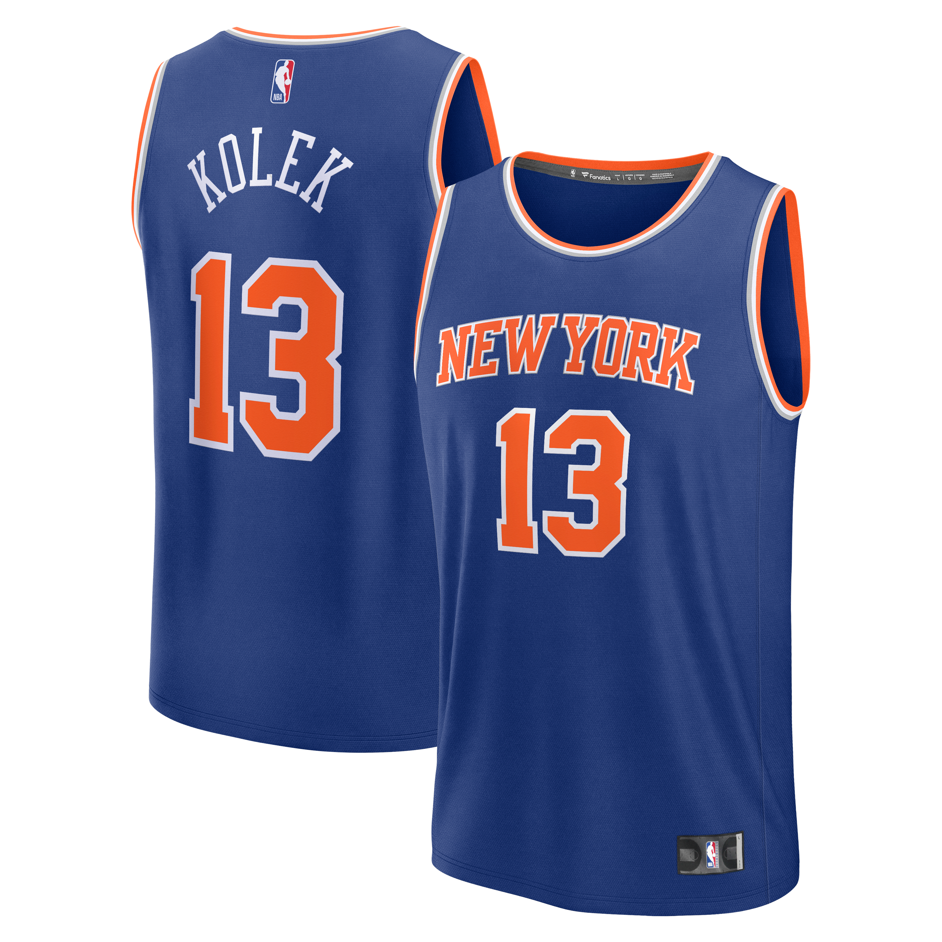 Tyler Kolek New York Knicks Fast Break Replica Jersey Blue Icon Edition