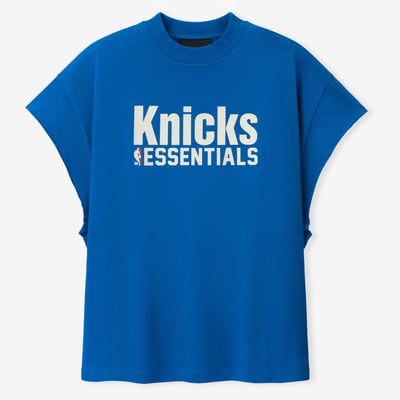 New York Knicks Fear of God Cut-Off Muscle T-Shirt - Blue