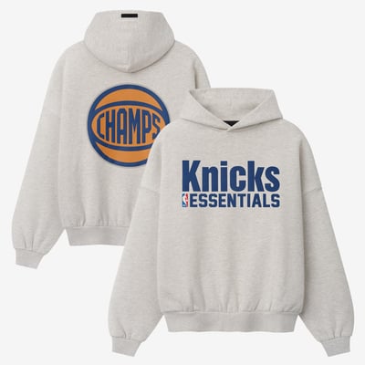 New York Knicks Fear of God 2026 NBA Finals Champions 90s Relaxed Hoodie - Gray