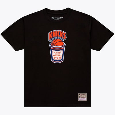 New York Knicks Mitchell & Ness Coffee Cup T-Shirt - Black