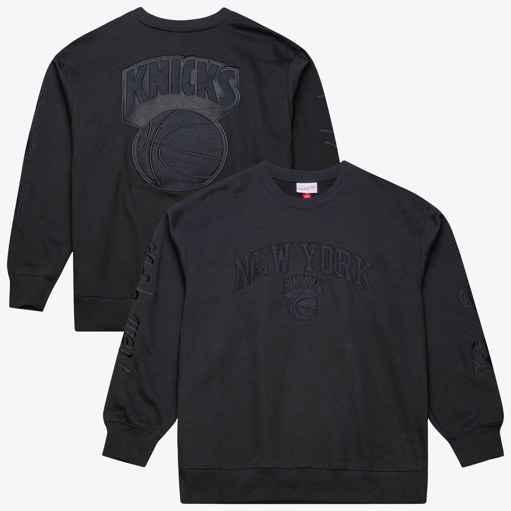 New York Knicks Mitchell & Ness Phantom Fleece Sweatshirt - Black
