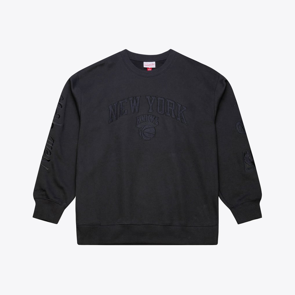 New York Knicks Mitchell & Ness Phantom Fleece Sweatshirt - Black