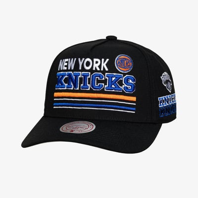 New York Knicks Mitchell & Ness Men's Triple Check Pro Snapback Hat - Black