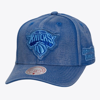 New York Knicks Mitchell & Ness Downtown Pro Crown Snapback Hat - Blue