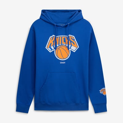  New York Knicks Mitchell & Ness Fleece Hoodie - Blue