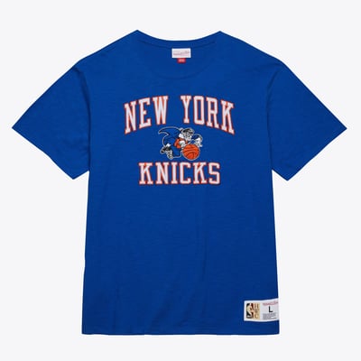  New York Knicks Mitchell & Ness Hardwood Classics Legendary Slub T-Shirt - Blue