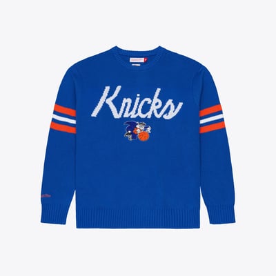  New York Knicks Mitchell & Ness Head Coach Sweater - Blue