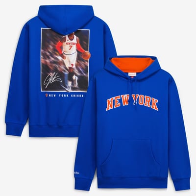 Carmelo Anthony New York Knicks Mitchell & Ness Player Fleece Hoodie - Blue