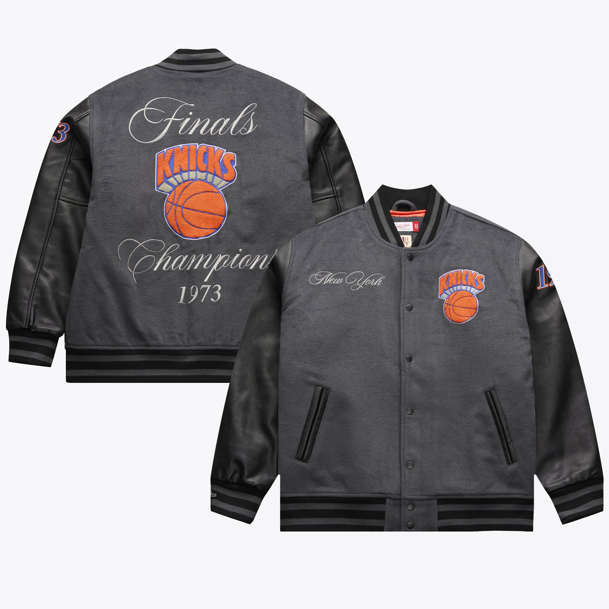 New York Knicks Mitchell & Ness Legacy Made Varsity Full-Snap Jacket ...
