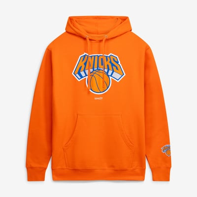  New York Knicks Mitchell & Ness Fleece Hoodie - Orange