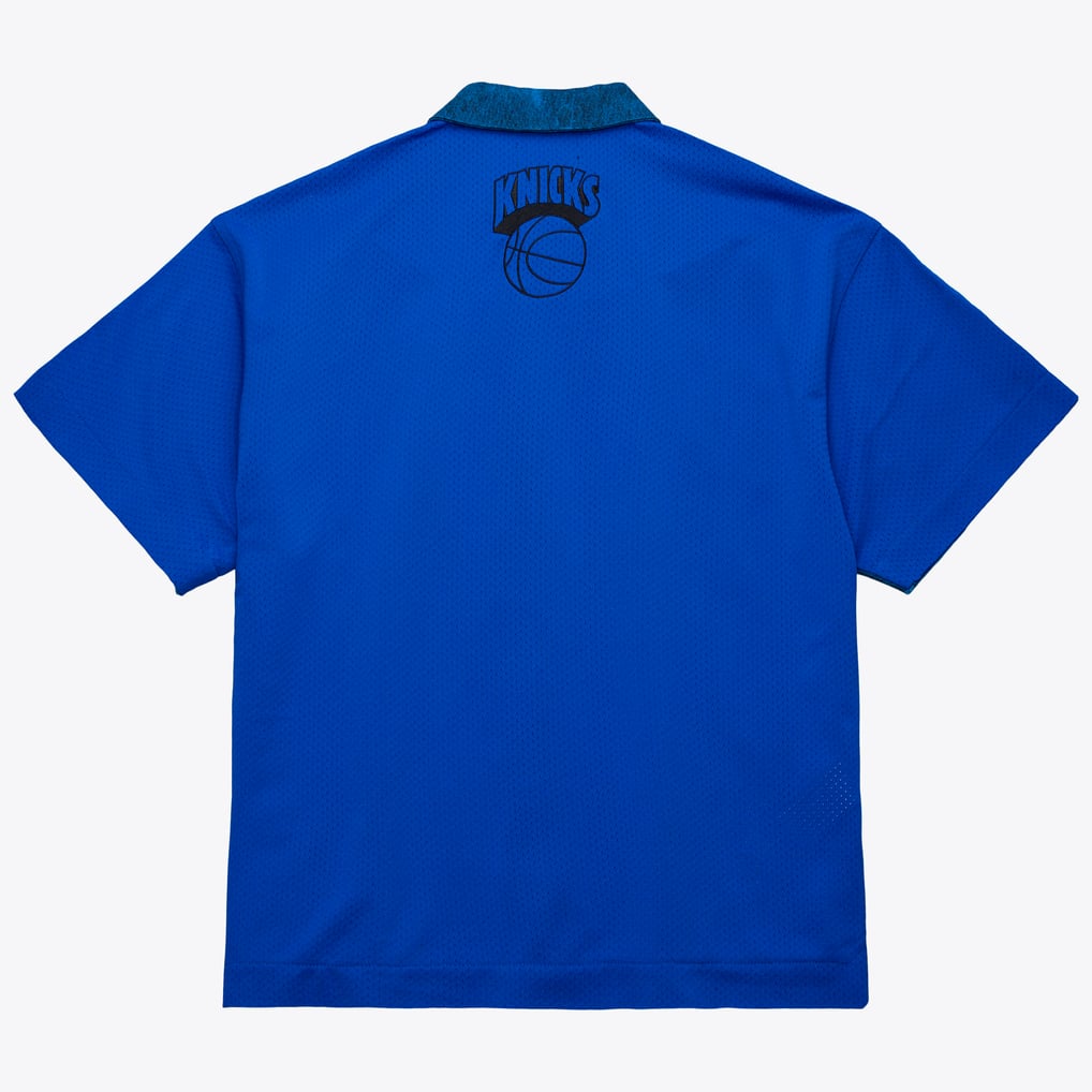Men's New York Knicks Mitchell & Ness x Purple Brand Navy Button-Up ...