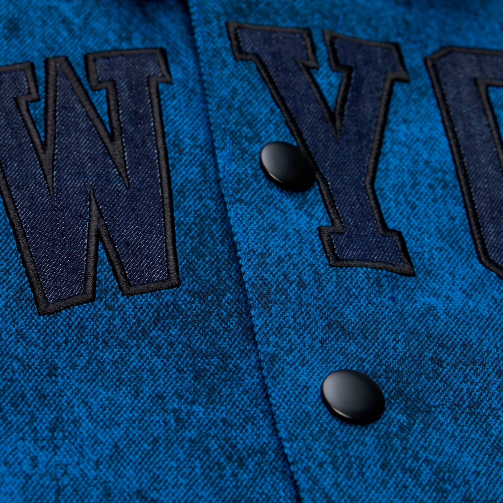 Men's New York Knicks Mitchell & Ness x Purple Brand Navy Button-Up ...