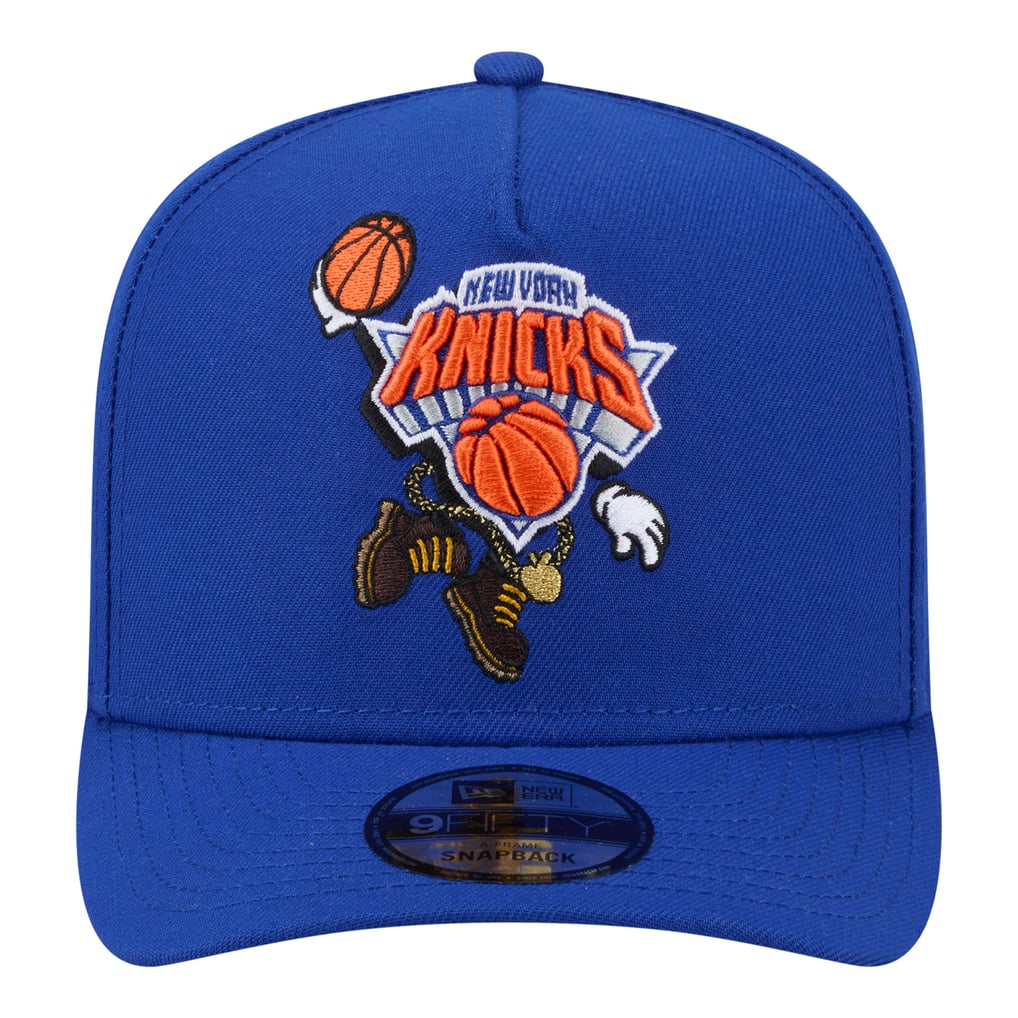 Men's New York Knicks New Era Blue Injection Cartoon Logo A-Frame ...