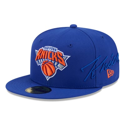 New York Knicks New Era Side Script 59FIFTY Fitted Hat - Blue