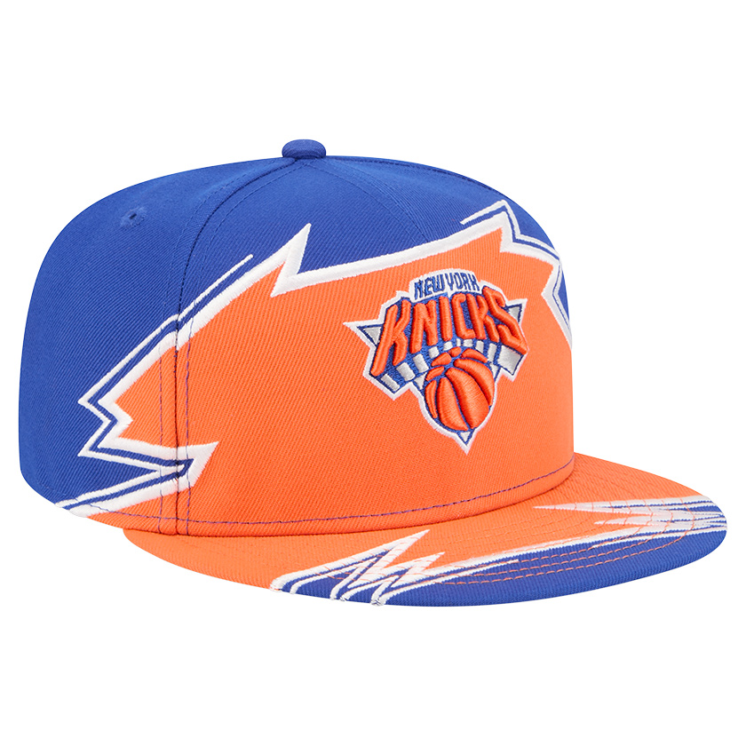 Cappellino Snapback New York Knicks Blu E Arancione, Due Toni, Chiusura Regolabile In Plastica