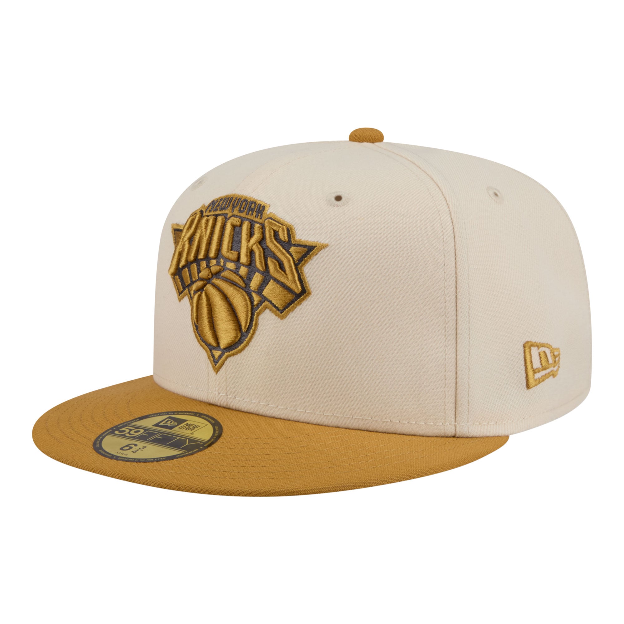 New Era Crystal Embellished Two-Tone Cap in Cream & Beige NEW ERA 9FORTY A-FRAME MLB NEW YORK YANKEES TWO TONE / GREY  main image 3