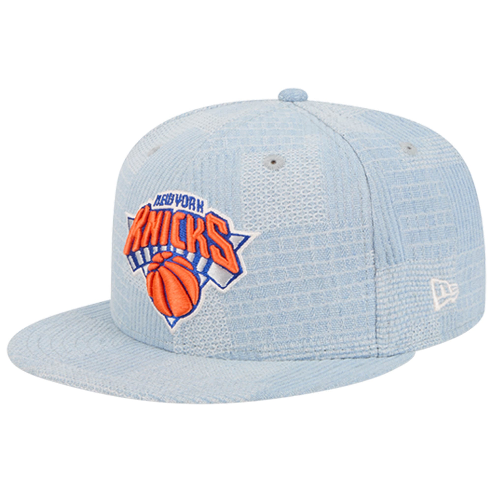 Men's New York Knicks New Era Denim Injection Denim Patchwork 9FIFTY ...