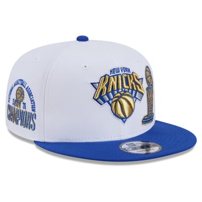 New York Knicks New Era 2026 NBA Finals Champions Ring Ceremony 9FIFTY Snapback Hat - White/Blue