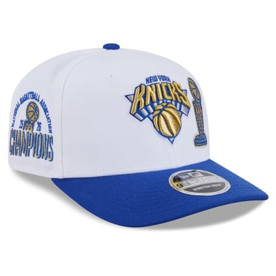 New York Knicks New Era 2026 NBA Finals Champions Ring Ceremony 9SEVENTY Adjustable Hat - White/Blue