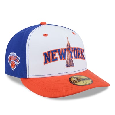 New York Knicks New Era Empire 59FIFTY Fitted Hat - White/Orange