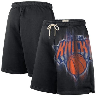 New York Knicks Nike 2026 Standard Issue Practice Icon Fleece Shorts - Black