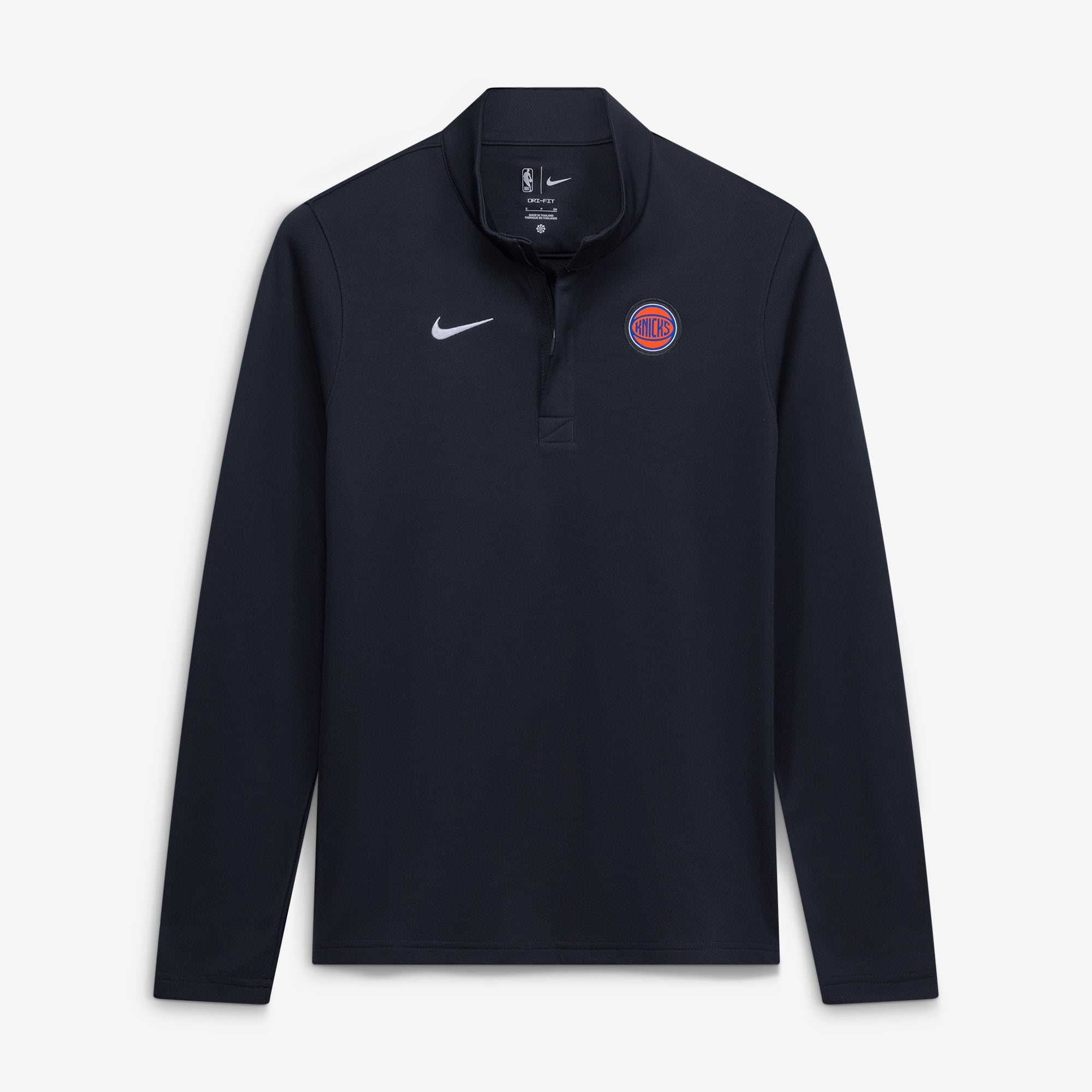 Nike New York Knicks Black Authentic Coaches Quarter-Zip Dri-FIT Top