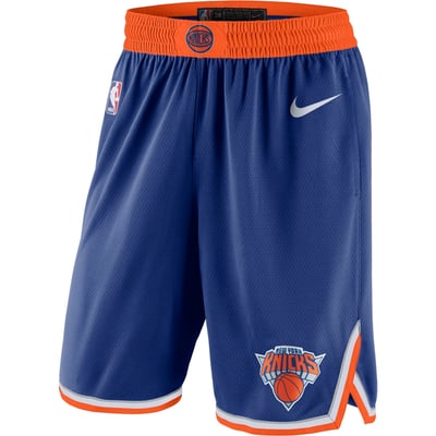 New York Knicks Nike 2019/20 Icon Edition Swingman Shorts - Blue