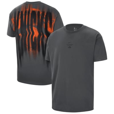 New York Knicks Nike 2026 Standard Issue Pre-Game Max 90 T-Shirt - Charcoal