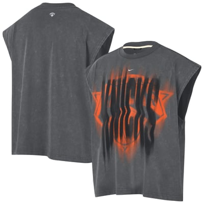New York Knicks Nike 2026 Standard Issue Pre-Game Sleeveless Top - Charcoal