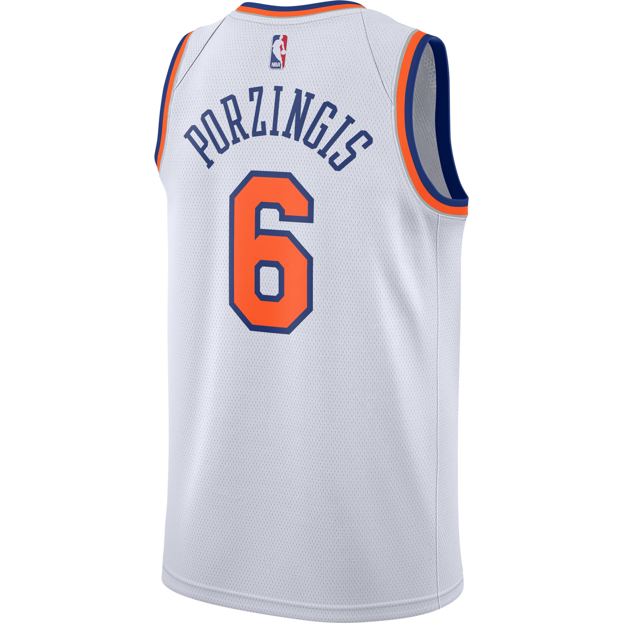 Men's New York Knicks Kristaps Porzingis Nike White Swingman