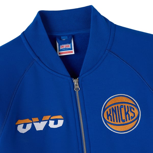 New York Knicks OVO x NBA Heavyweight Full-Zip Fleece Jacket - Blue
