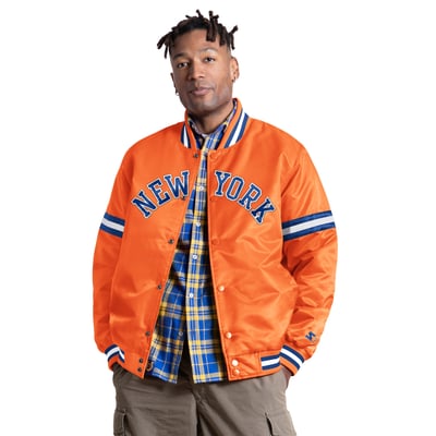 New York Knicks Starter 2026 NBA Finals Champions Varsity Full-Snap Jacket - Orange