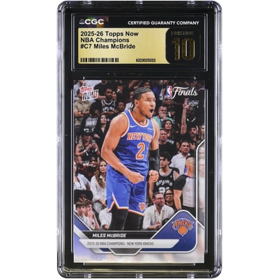 Miles McBride New York Knicks 2025-26 Topps Now 25-26 NBA Champions #C7 CGC Authenticated PRISTINE 10 Card