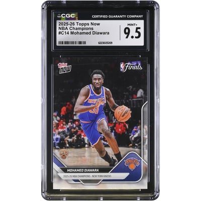 Mohamed Diawara New York Knicks 2025-26 Topps Now 25-26 NBA Champions #C14 CGC Authenticated MINT+ 9.5 Rookie Card