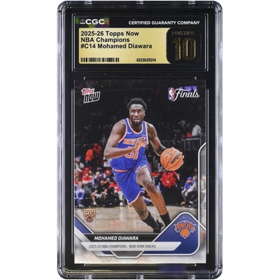 Mohamed Diawara New York Knicks 2025-26 Topps Now 25-26 NBA Champions #C14 CGC Authenticated PRISTINE 10 Rookie Card