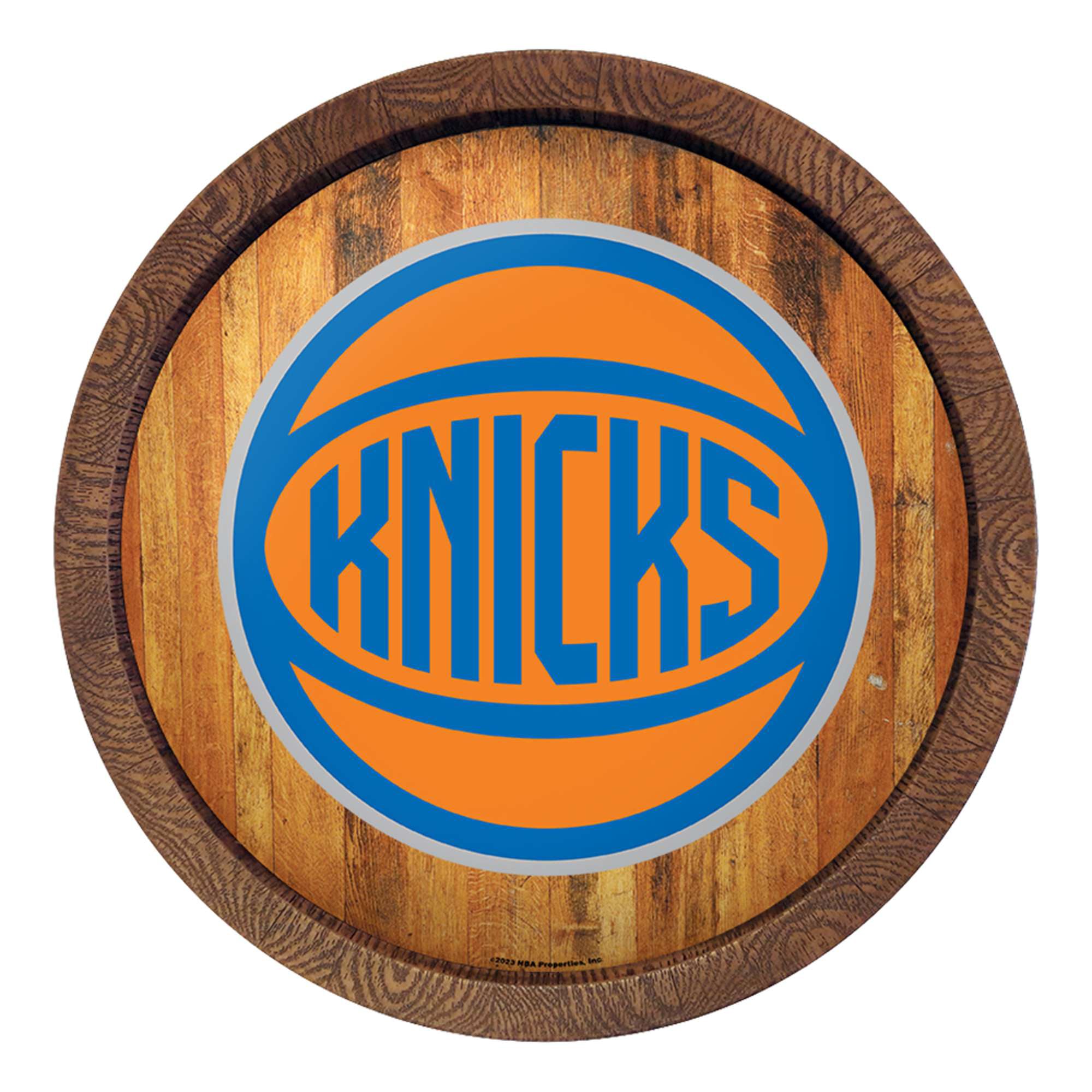Custom Knicks Sign New York Knicks 20.25'' Faux Barrel Top Sign