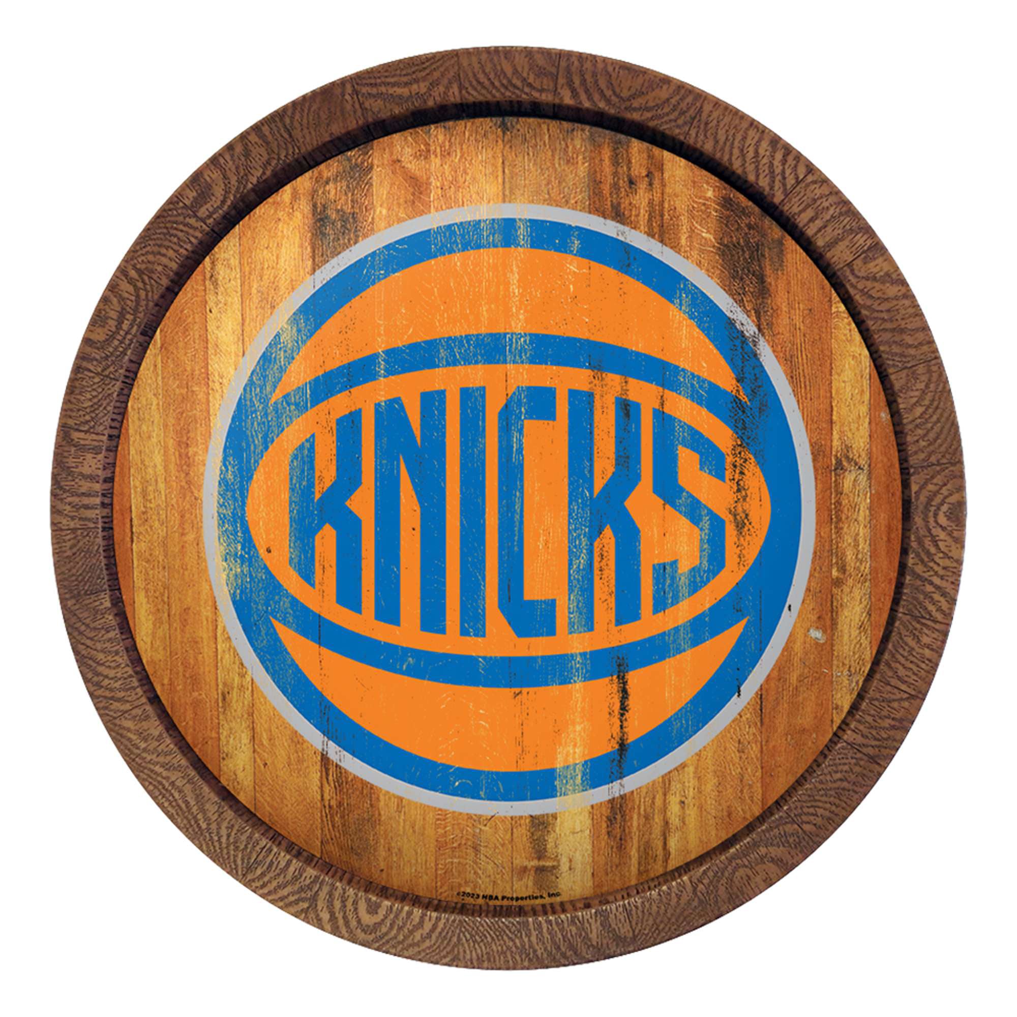 New York Knicks 20.25'' Faux Barrel Top Sign