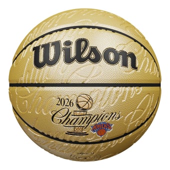 New York Knicks 2026 NBA Finals Champions Wilson Gold Embossed Basketball