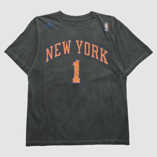New York Knicks Adidas 2010s T-shirt - Black - L by Fanatics Real Vintage