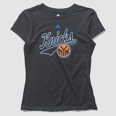 New York Knicks Adidas 2010s T-shirt - Black - XS by Fanatics Real Vintage