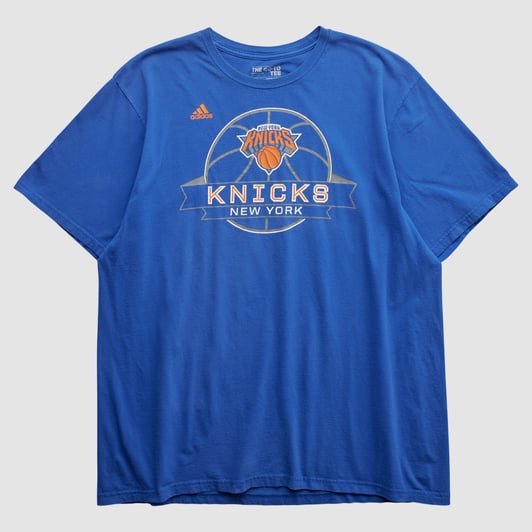 New York Knicks Adidas 2010s T-shirt - Blue - L by Fanatics Real Vintage