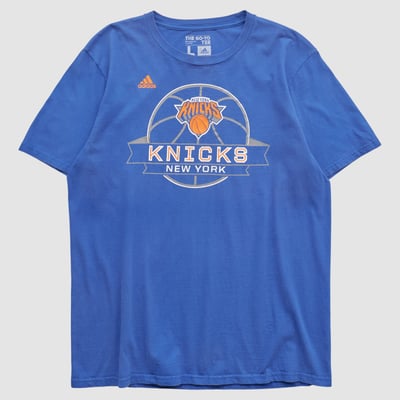 New York Knicks Adidas 2010s T-shirt - Blue - M by Fanatics Real Vintage