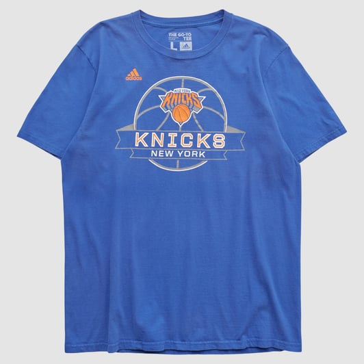 New York Knicks Adidas 2010s T-shirt - Blue - M by Fanatics Real Vintage