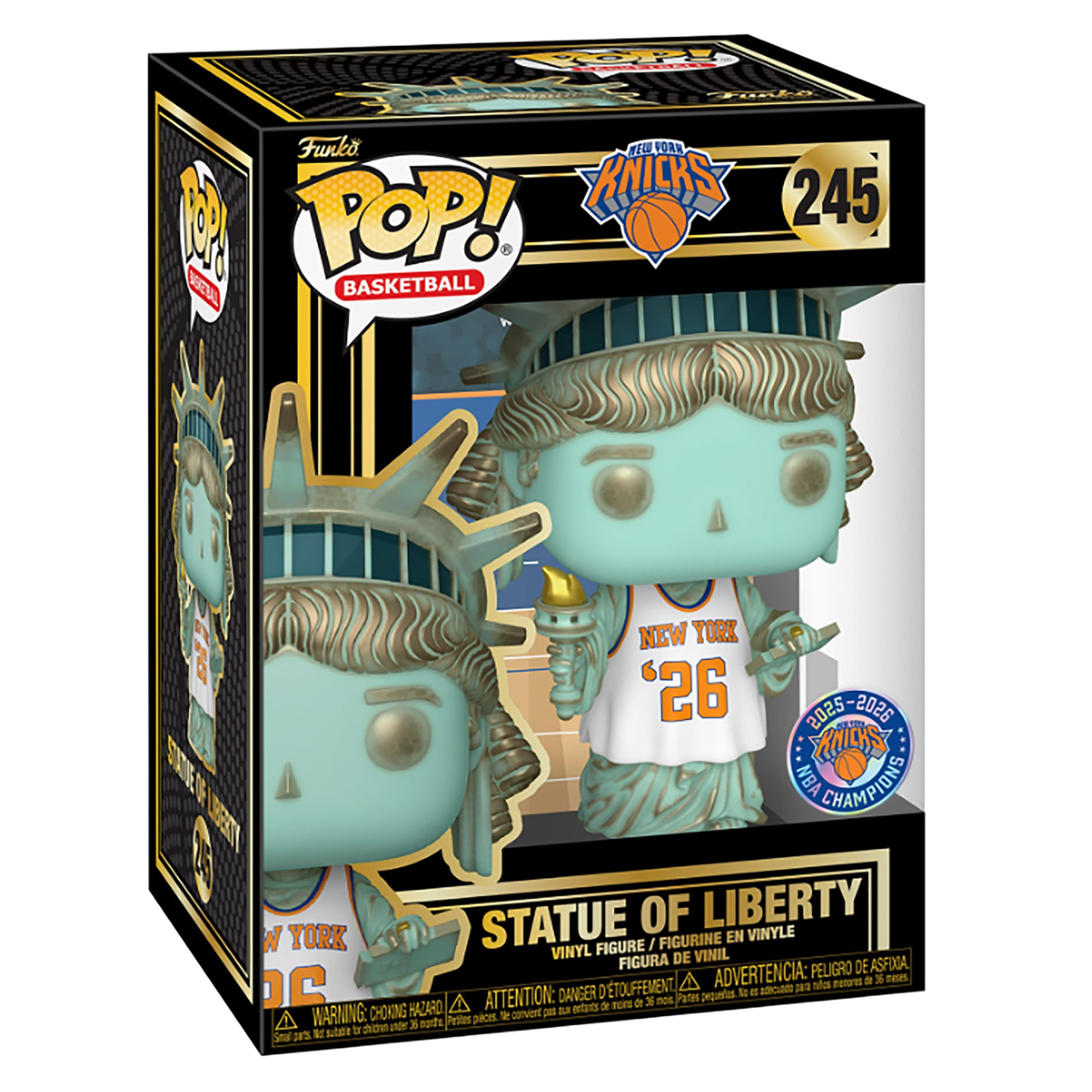 Nyu Design New York Knicks Funko Pop! 2026 NBA Finals Champions #245 Statue of ...
