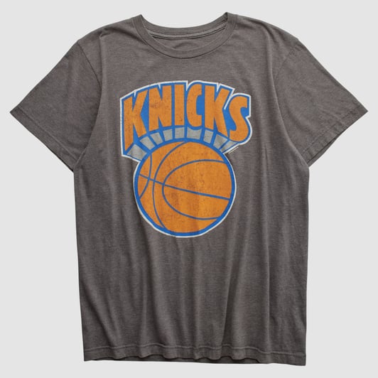 New York Knicks Majestic 2010s T-shirt - Dark Heather Gray - S by Fanatics Real Vintage