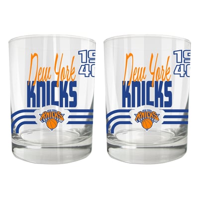 New York Knicks Two-Piece 12oz. Heritage Rocks Glass Set