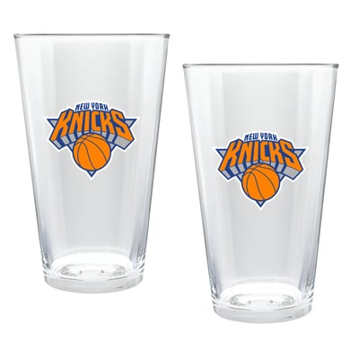 New York Knicks Two-Piece 16oz. Double Play Pint Glass Set